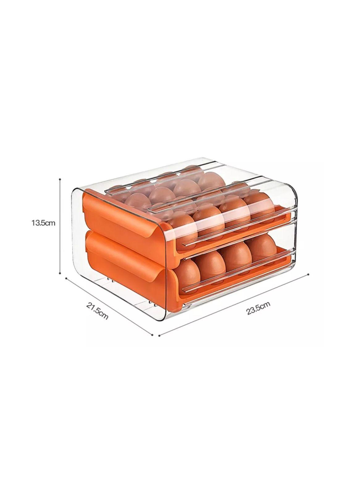 Organizador Portahuevos 2 Niveles 32 Huevos 26x23 CM Naranjo-2