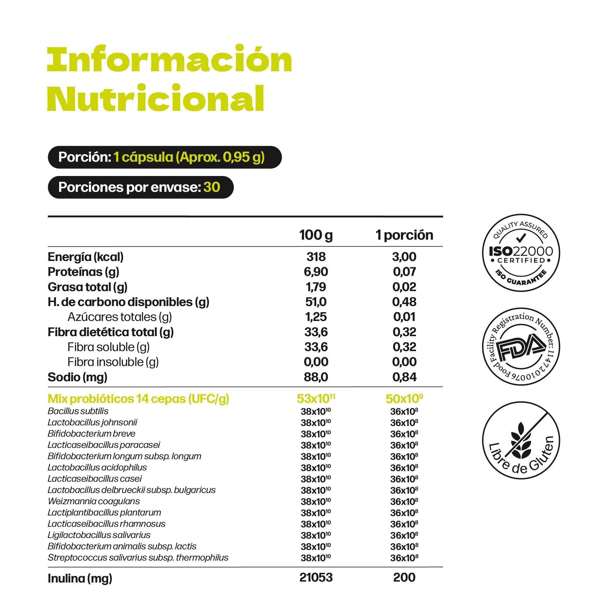 Probióticos 50 Billones 14 Cepas y Prebiótico DUN® Digestión e Inmunidad Hero Bi-4