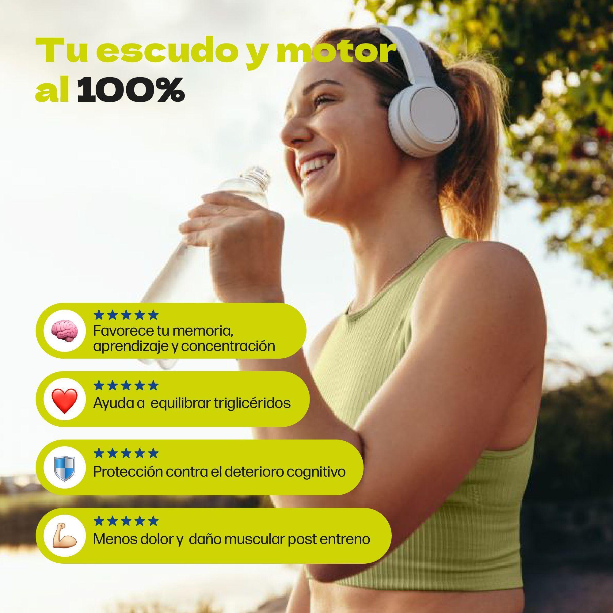 Omega 3 DUN® 800 EPA 400 DHA Alta Pureza Corazón y Cerebro Mind Fuel 60 Cápsulas-1