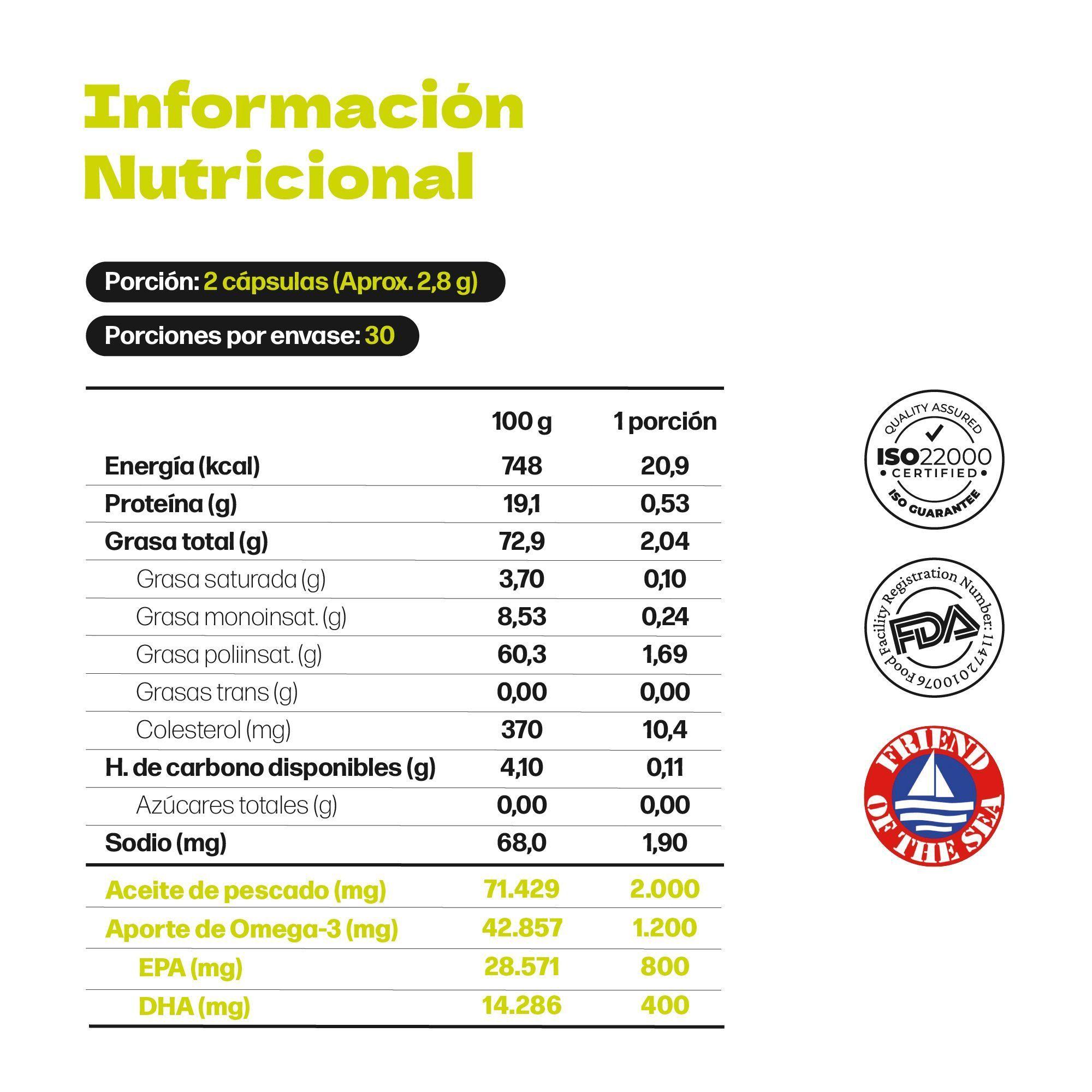Omega 3 DUN® 800 EPA 400 DHA Alta Pureza Corazón y Cerebro Mind Fuel 60 Cápsulas-4