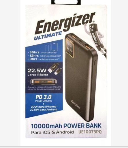 Cargador Rapido Power Bank Ultimate Portátil 10000mAh Negro Bateria Externa -2