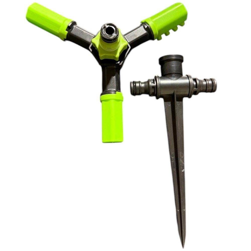 Aspersor Riego De 3 Brazos Giratorio 360° Para Mangueras-0