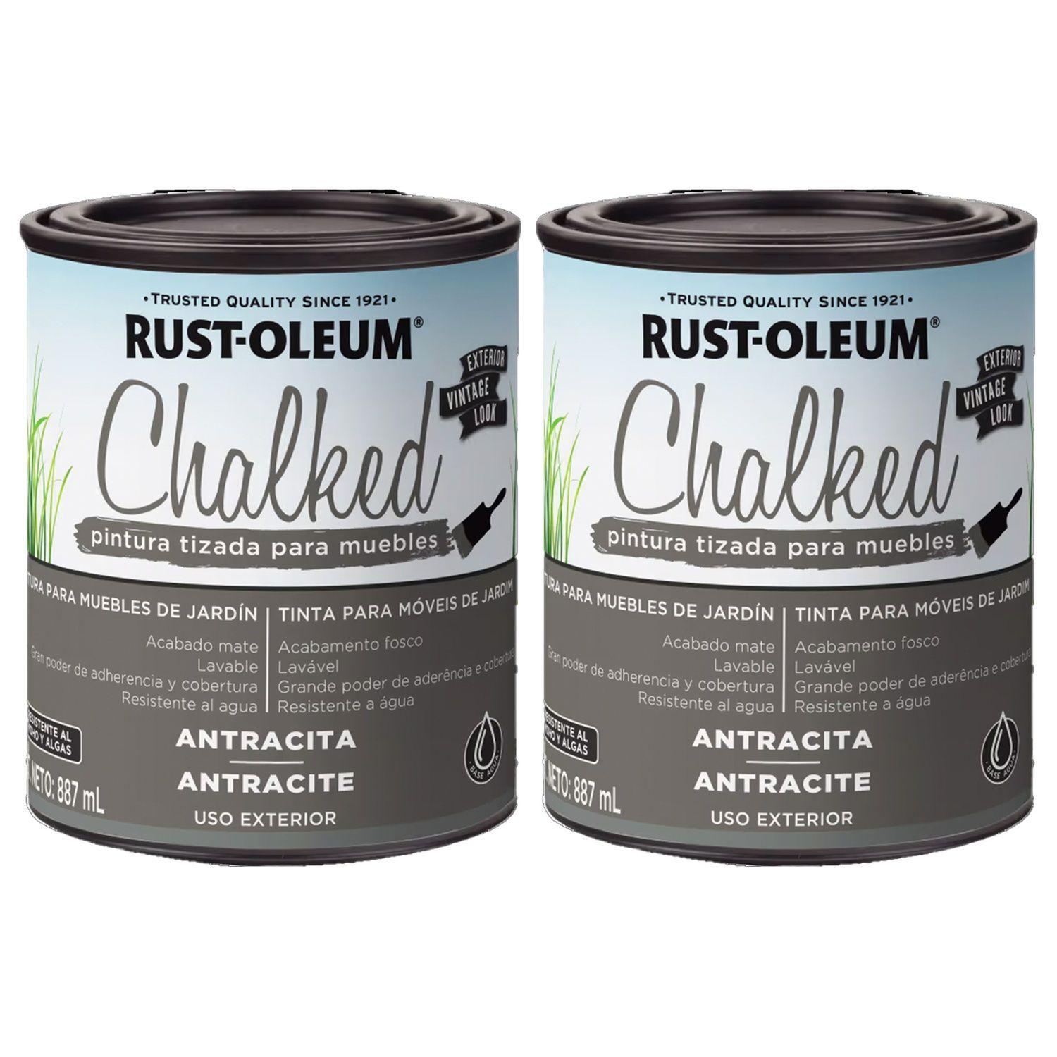 Pack 2 Unid. Pintura Tizada para Muebles Chalked Antracita Ultra Mate 887 ml 700124-0