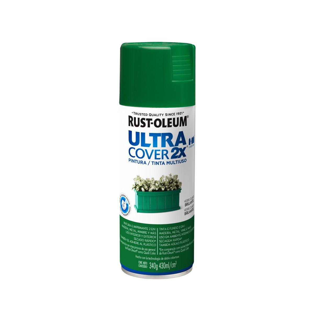 6 Pack Pintura en Spray Ultra Cover 2X Multiuso Verde Claro Brillante 340 g 700077-1