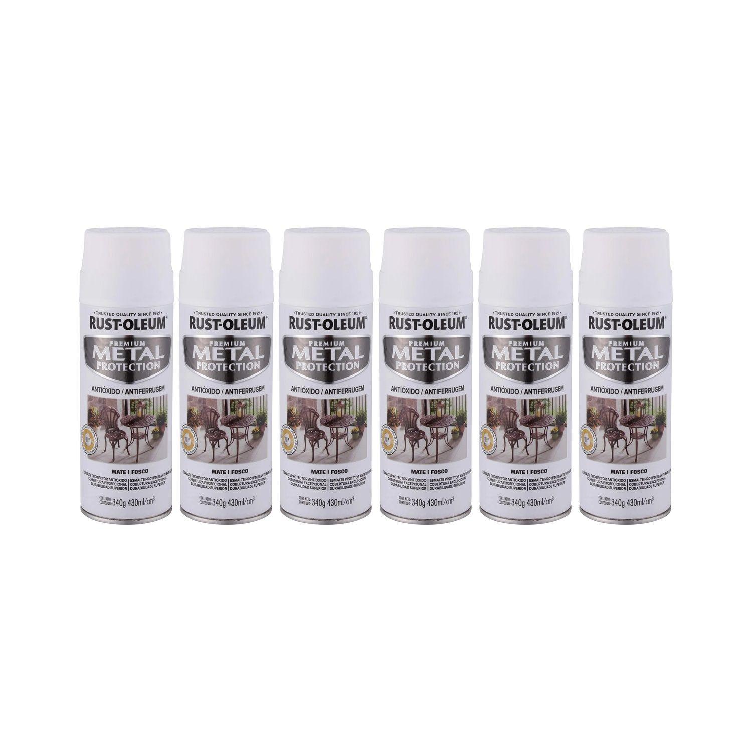 6 Pack Pinturas en Spray Ultra 5 en 1 Multisuperficie Anticorrosiva Blanco Mate 340 g 700006-0