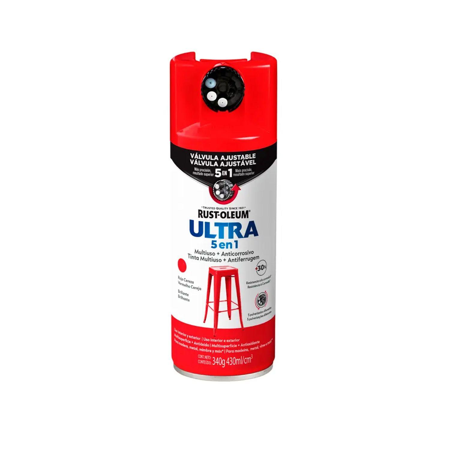 6 Pack Pintura en Spray Ultra 5 en 1 Multisuperficie Anticorrosiva Rojo Cereza Brillante 340 g 700014-1