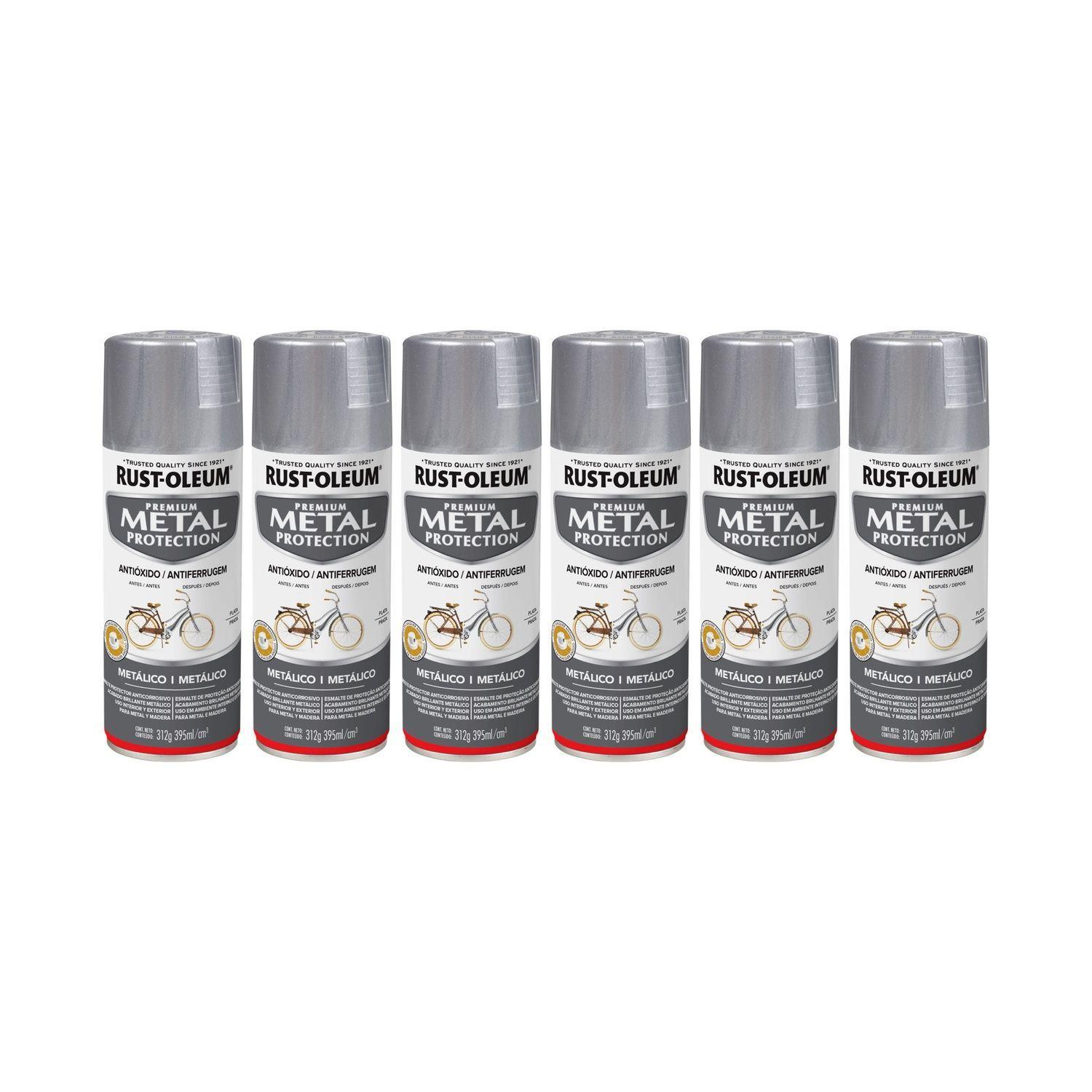 Pack 6 Unid. Pintura en Spray Metal Protection Acabado Metálico Plata Aluminio 312 g 700224-0