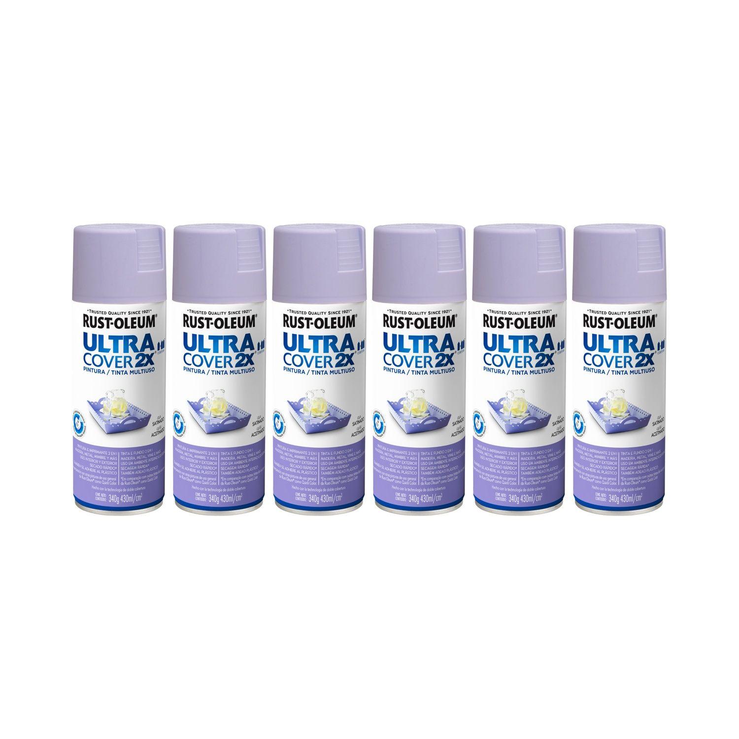 6 Pack Pintura en Spray Ultra Cover 2X Lila Satinado 340 g 700291-0