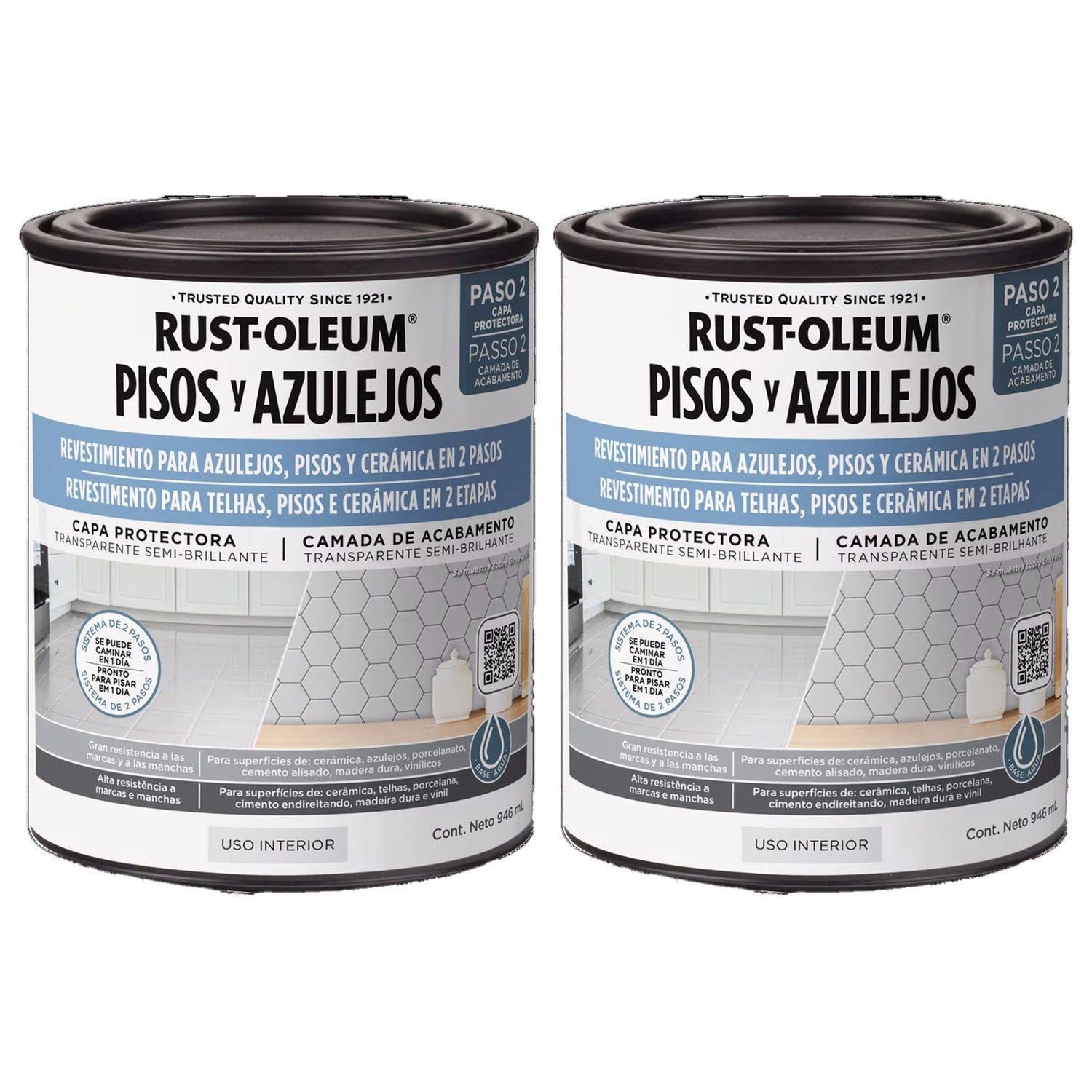 2 Pack Protector para Pisos y Azulejos Transparente Semi-Brillante 946 ml 700029-0