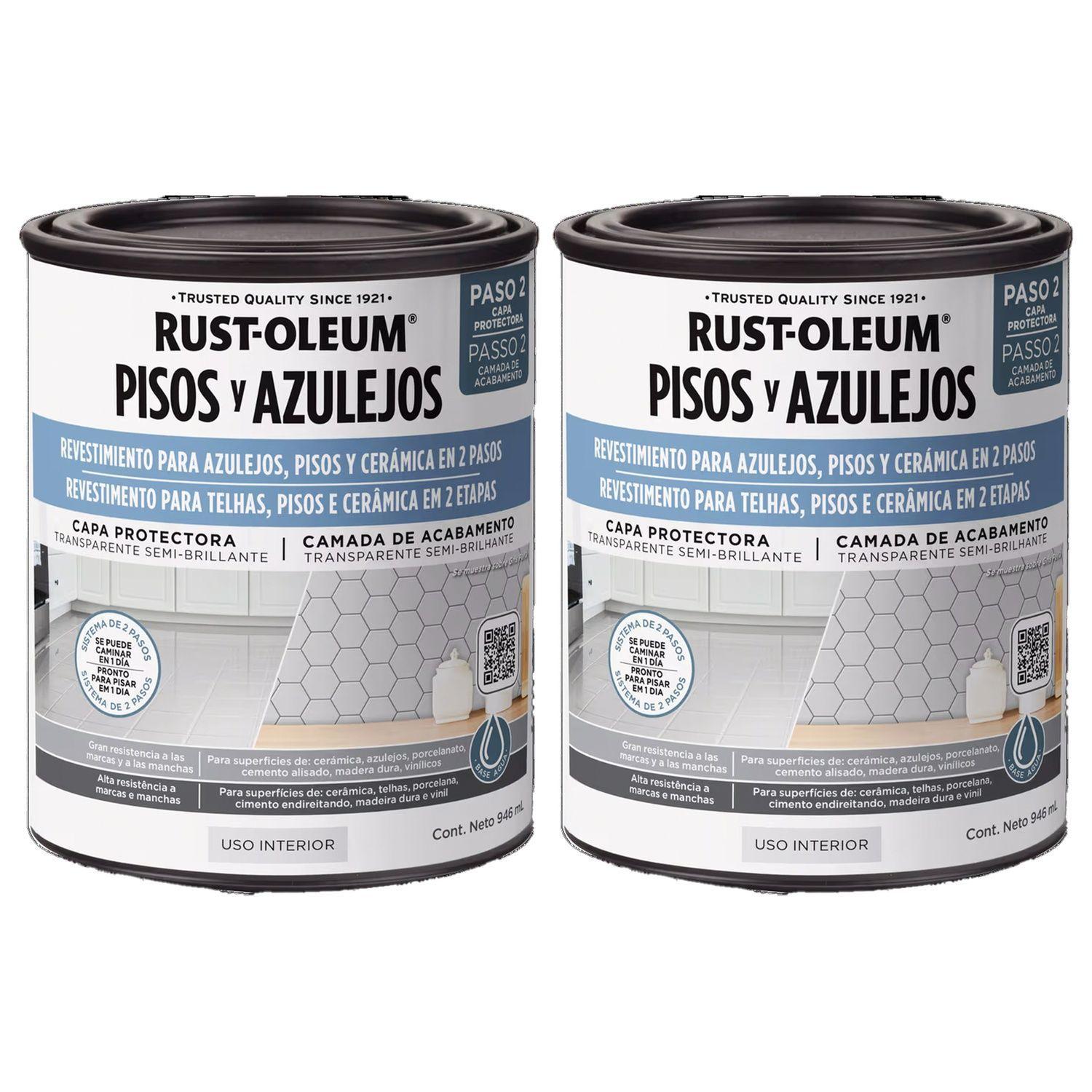 Pack 2 Unid. Protector para Pisos y Azulejos Transparente Semi-Brillante 946 ml 700029-0