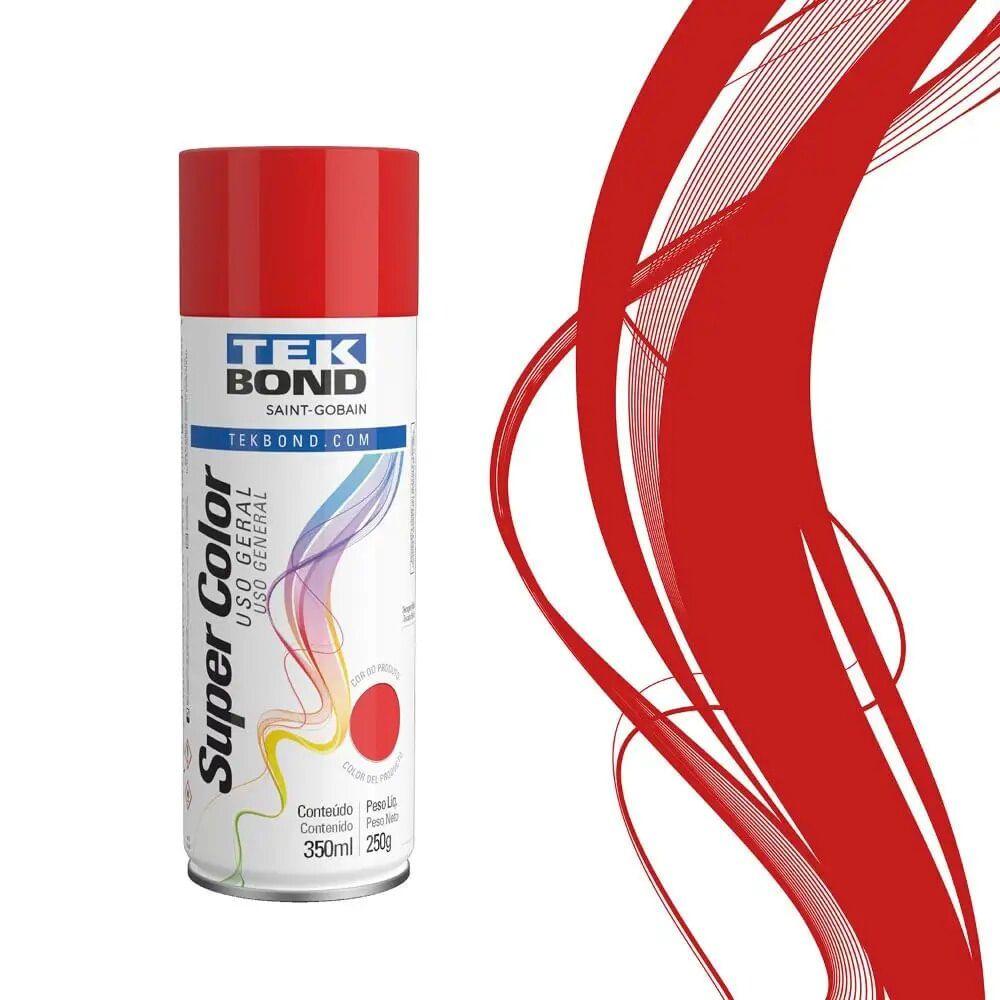 Pintura Spray Acrílica Super Color Rojo 350 ml Uso General-2