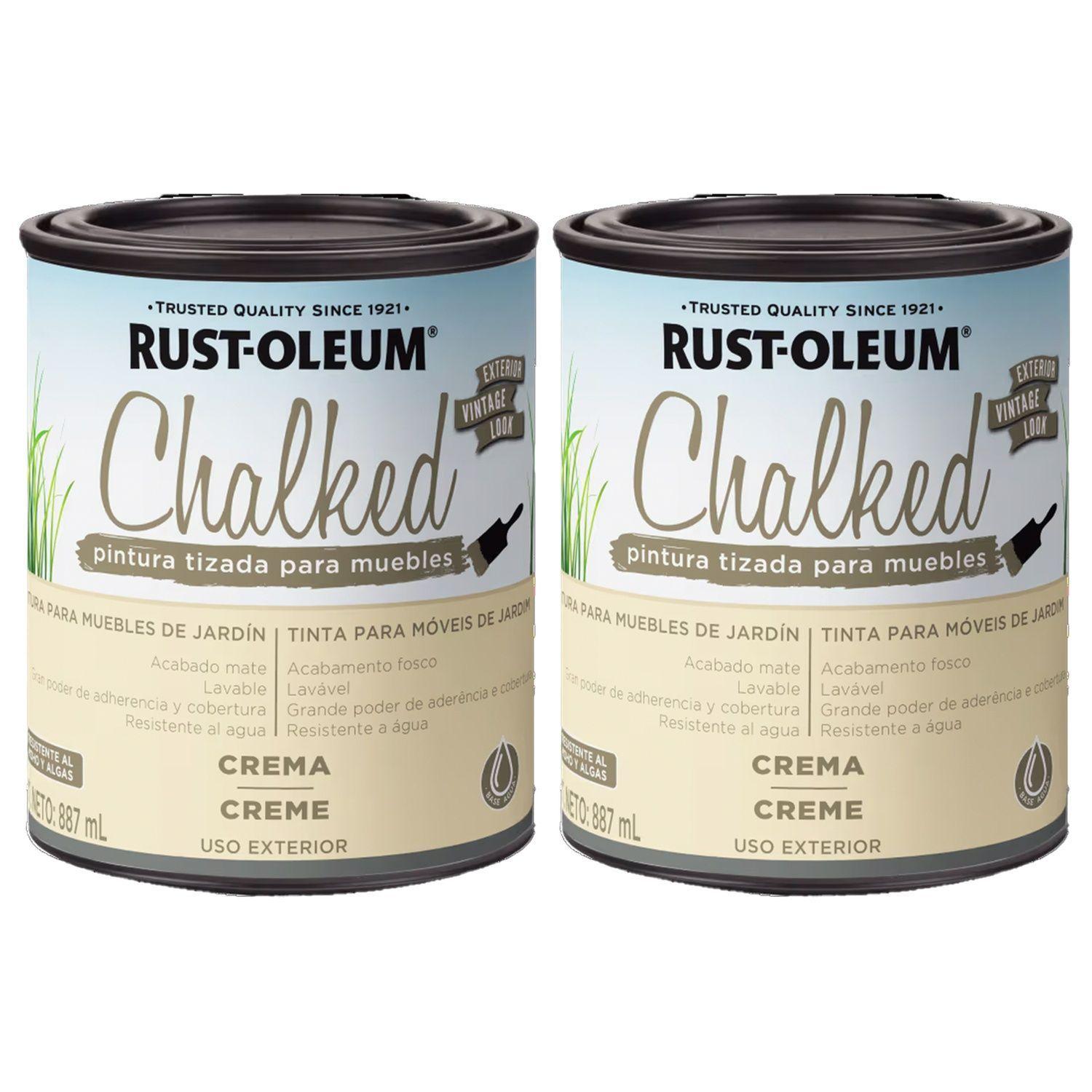 Pack 2 Unid. Pintura Tizada para Muebles Chalked Crema Gasa Ultra Mate 887 ml 700118-0