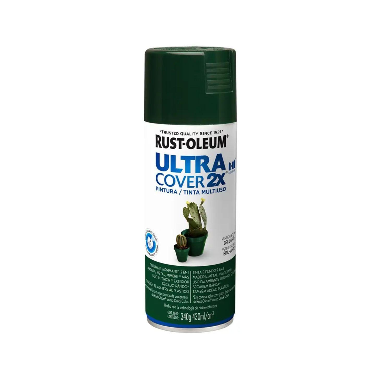 Pack 6 Unid. Pintura en Spray Ultra Cover 2X Multiuso Verde Oscuro Brillante 340 g 700079-1