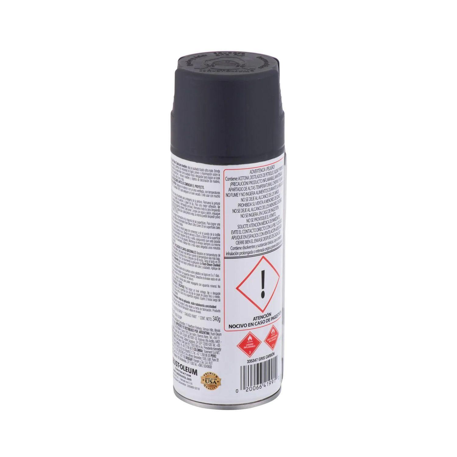 Pack 6 Unid. Pintura en Spray Chalked Tizada Gris Carbón Ultra Mate 340 g 700108-2