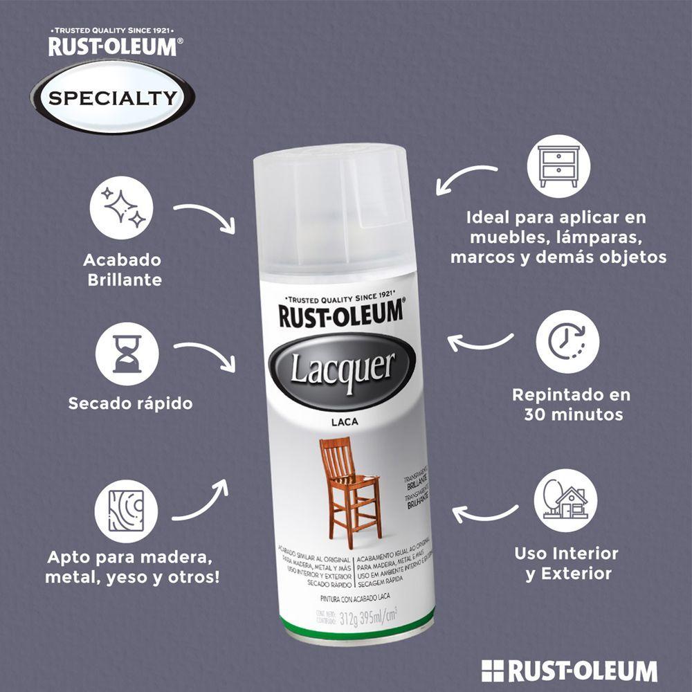 Pintura en Spray Lacquer Laca Transparente Brillante 312 g-3