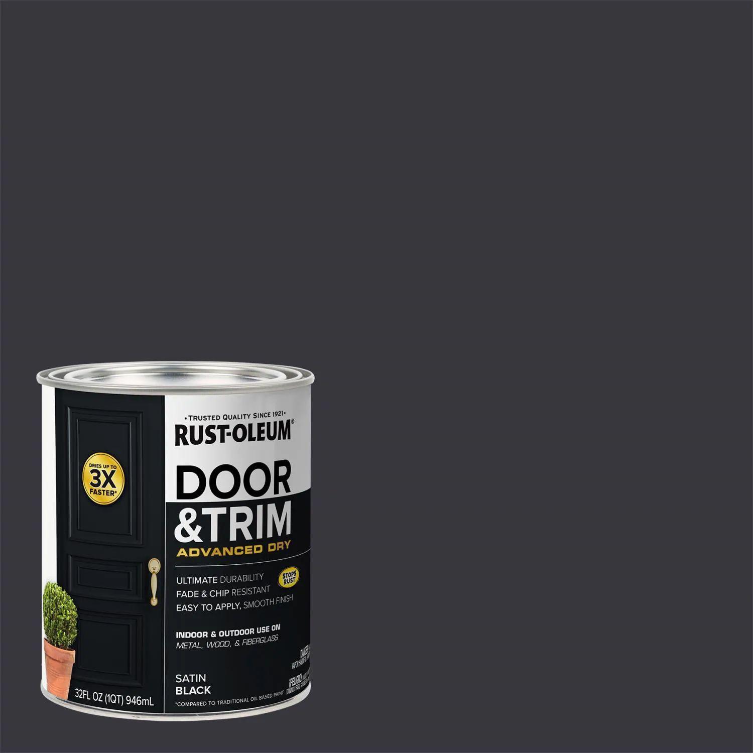 2 Pack Pinturas para Puertas y Ventanas Interior y Exterior Negro Satinado 946 ml 700278-2