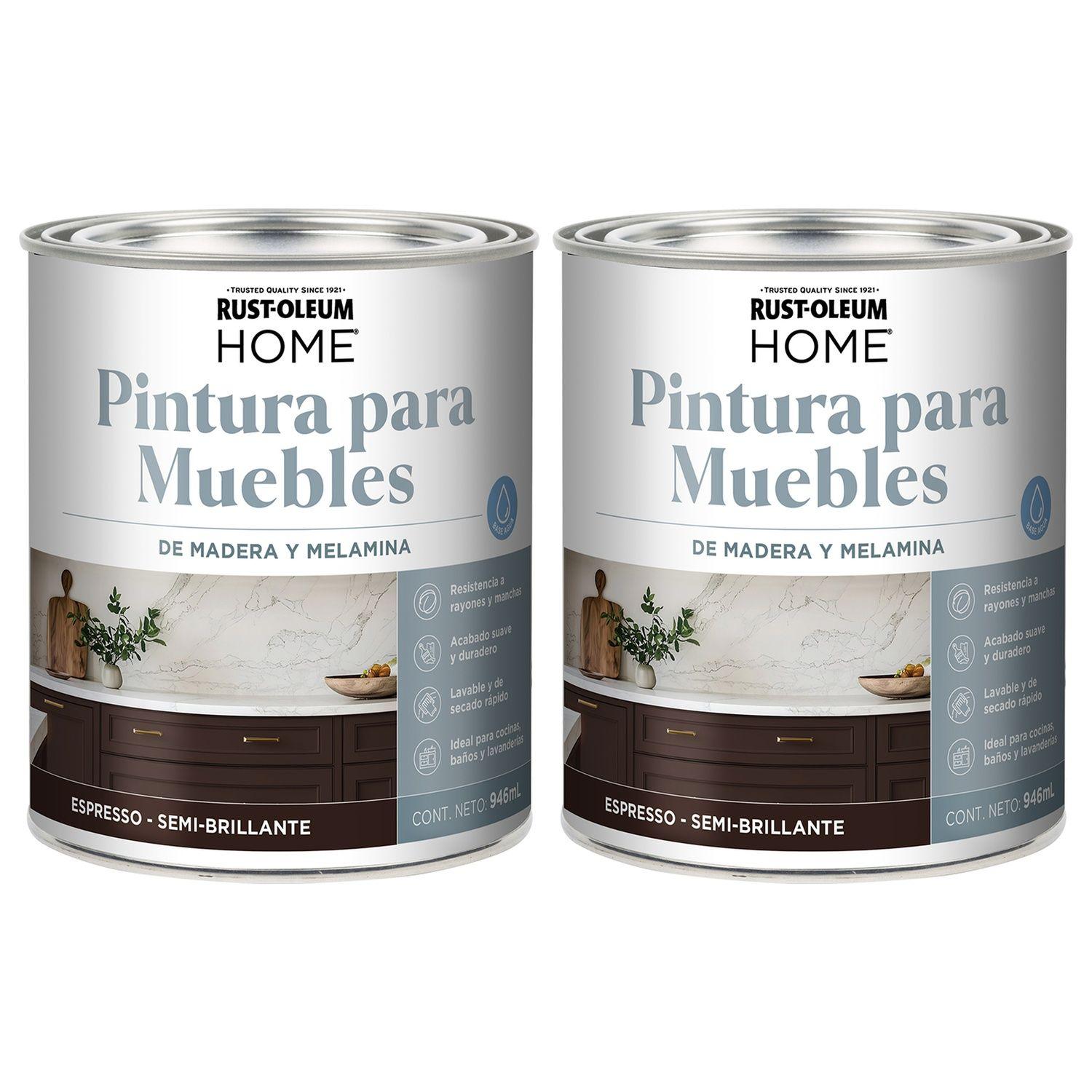 2 Pack Pinturas para Muebles de Madera y Melamina Espresso Semi Brillante 946 ml 700277-0