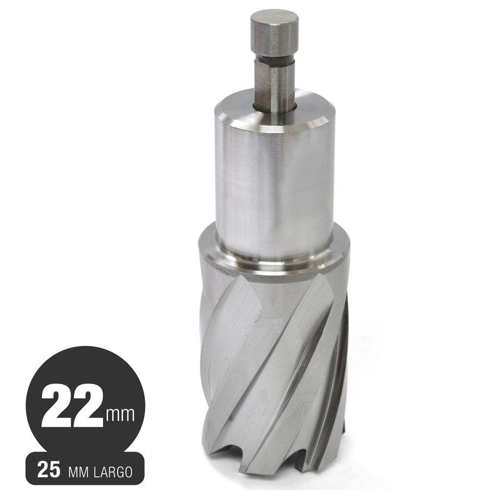 Fresa Anular HSS 22 mm - Serie Corta (25 mm) - Toma Weldon-1