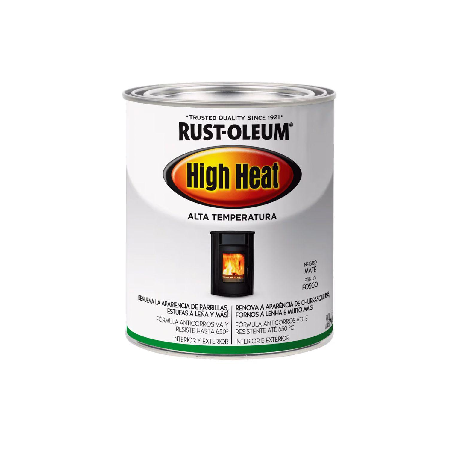 2 Pack Pinturas High Heat Alta Temperatura Negro Mate 946 ml 700173-1