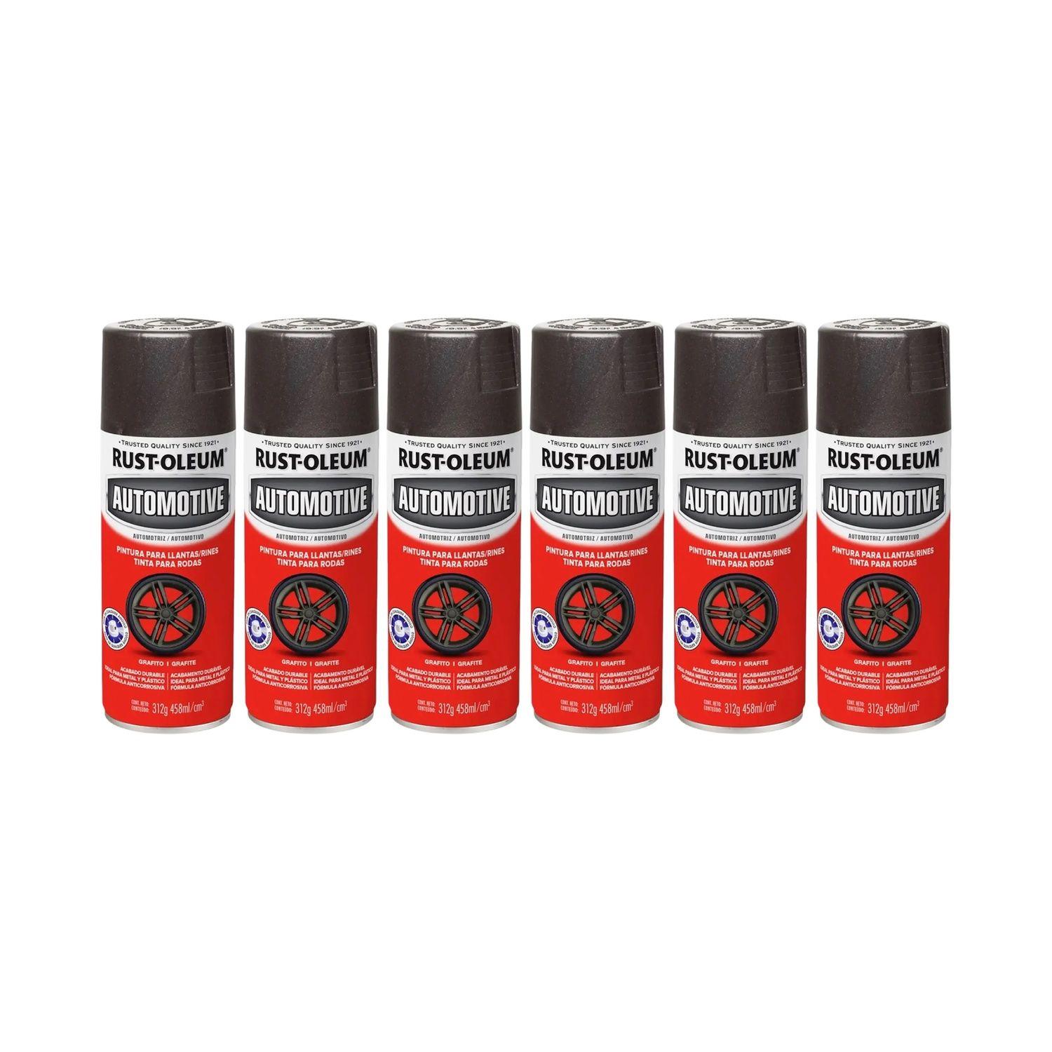 6 Pack Pintura en Spray Automotive para Llantas/Rines Grafito Satinado 312 g 700237-0