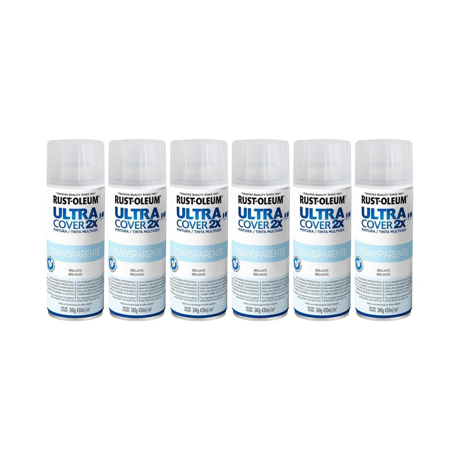 Pack 6 Unid. Pintura en Spray Ultra Cover 2X Multiuso Transparente Brillante 340 g 700055-0