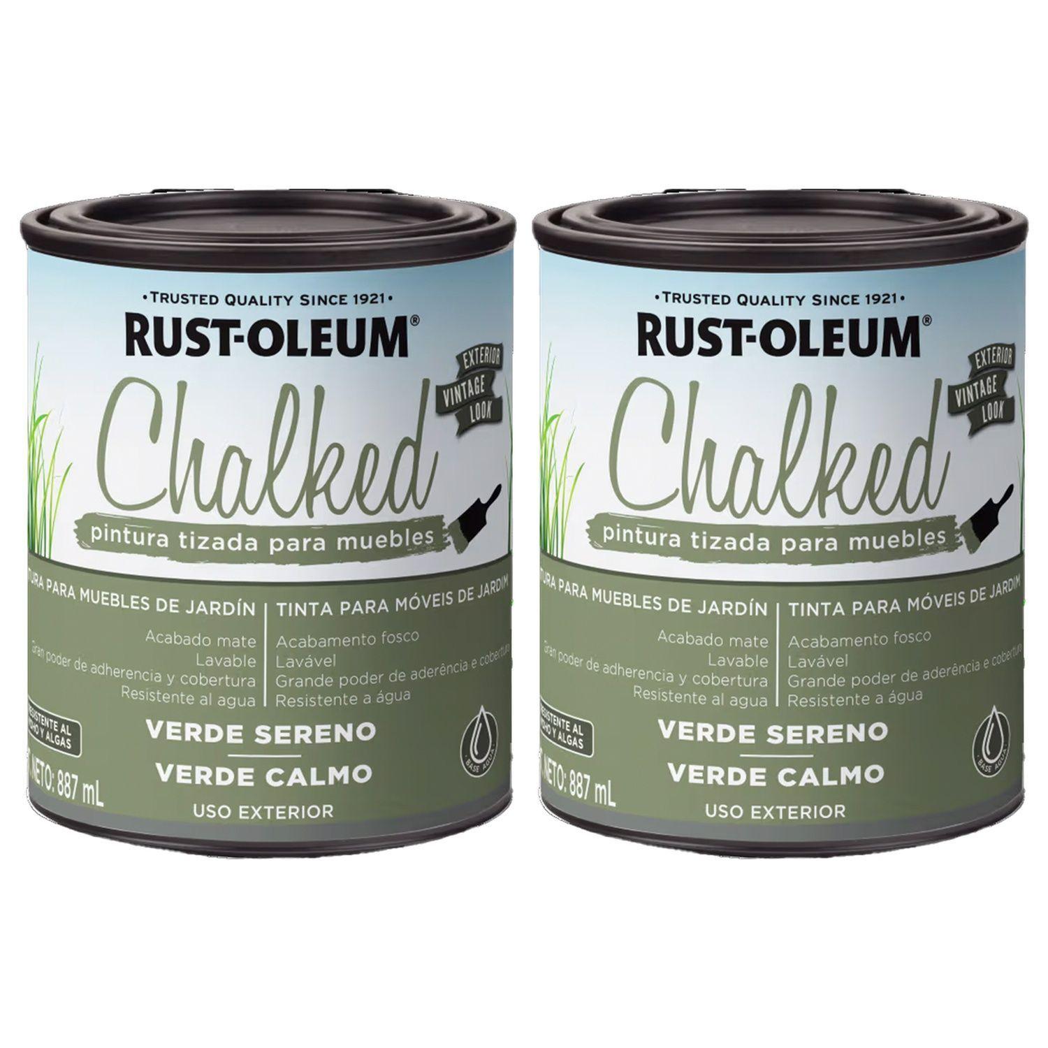 Pack 2 Unid. Pintura Tizada para Muebles Chalked Verde Sereno Ultra Mate 887 ml 700122-0