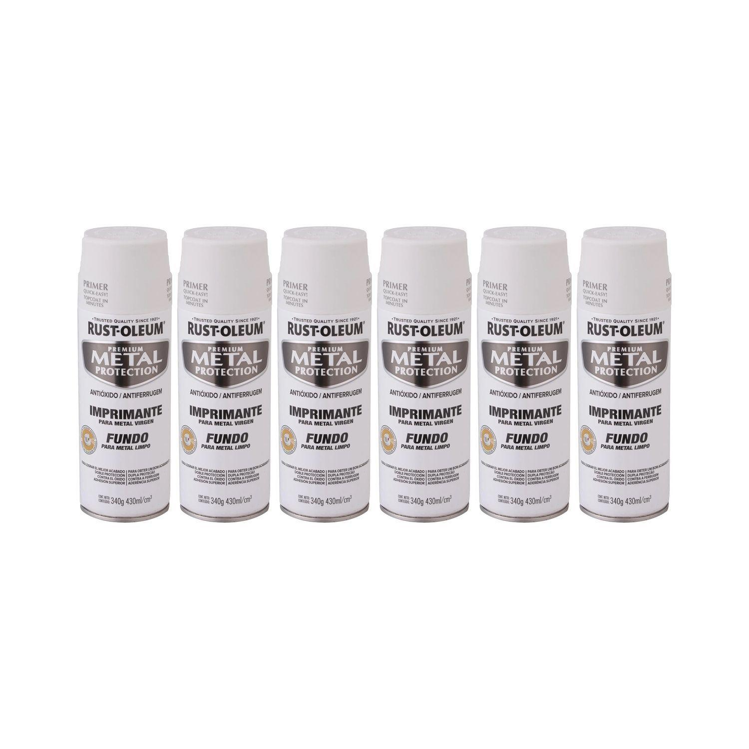 Pack 6 Unid.Spray y Imprimante Metal Protection Virgen Blanco Mate 340g 700187-0