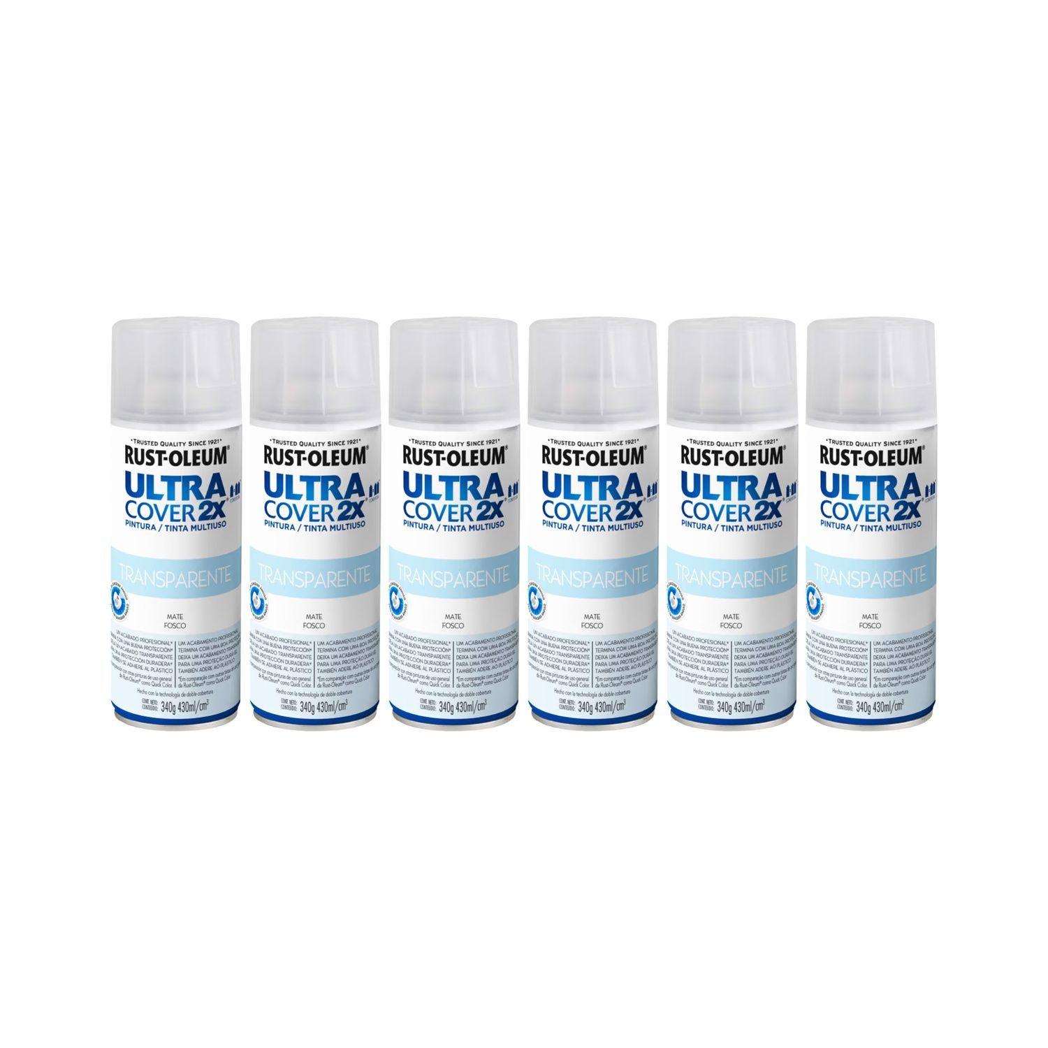 Pack 6 Unid. Pintura en Spray Ultra Cover 2X Multiuso Transparente Mate 340 g 700038-0