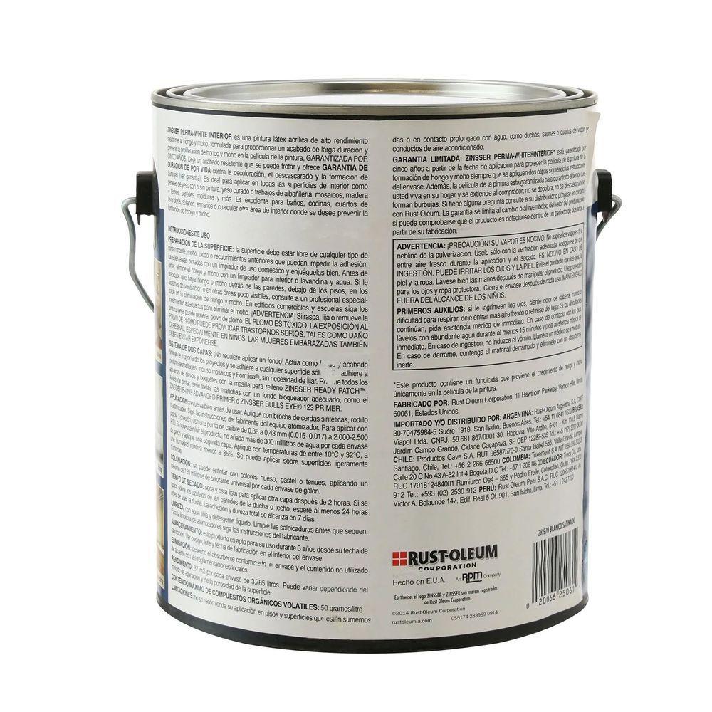 Pintura Interior Blanco Satinado 3.785 L-2