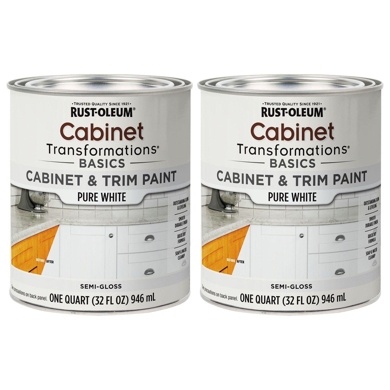 2 Pack Pintura para Muebles Blanco Puro Semi Brillante 946 ml 700272-0