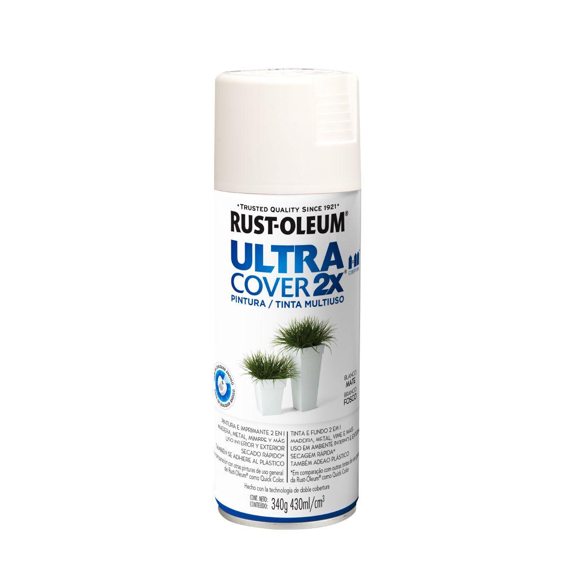 6 Pack Pintura en Spray Ultra Cover 2X Multiuso Blanco Mate 340 g 700039-1