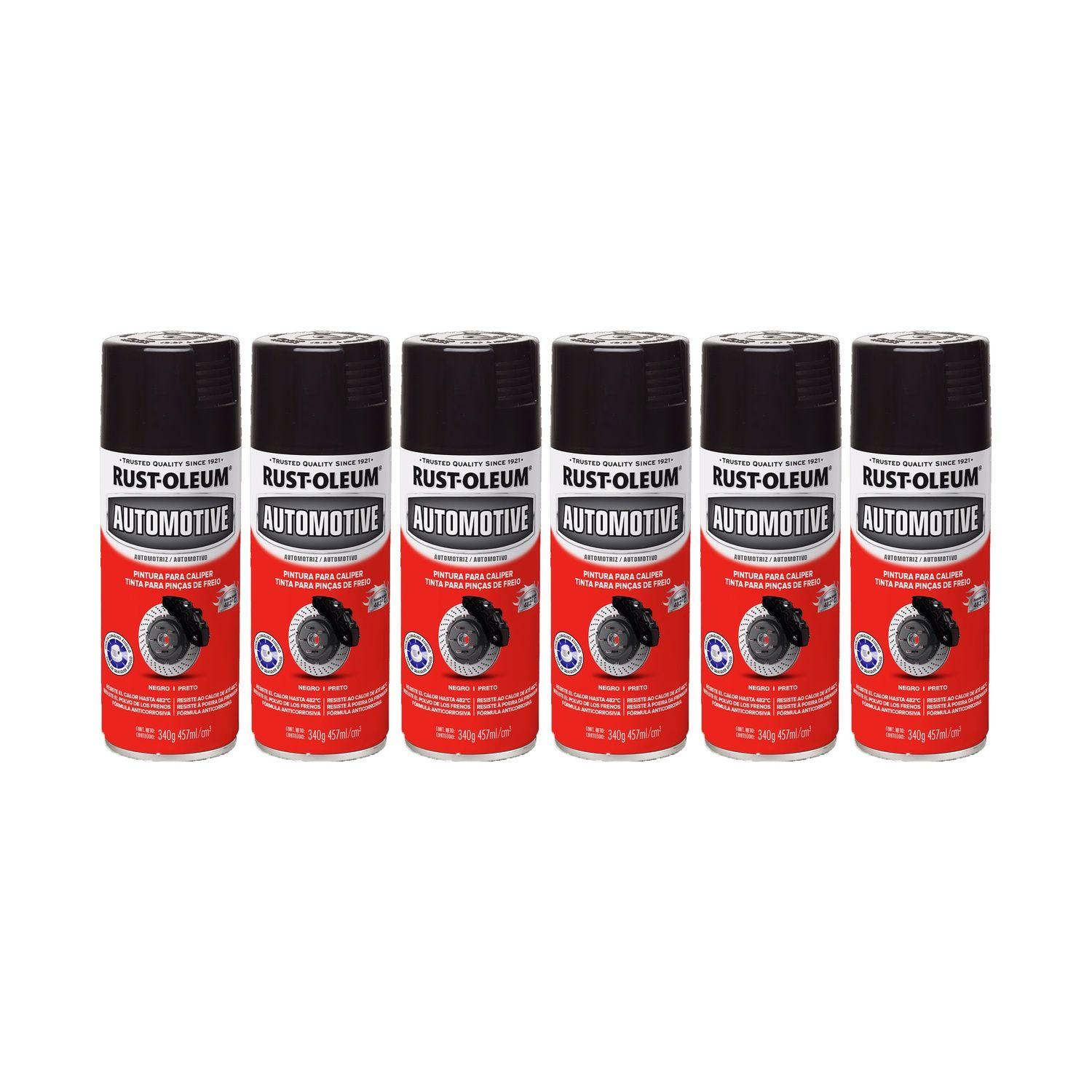 6 Pack Pinturas en Spray Automotive para Caliper Negro 340 g 700234-0