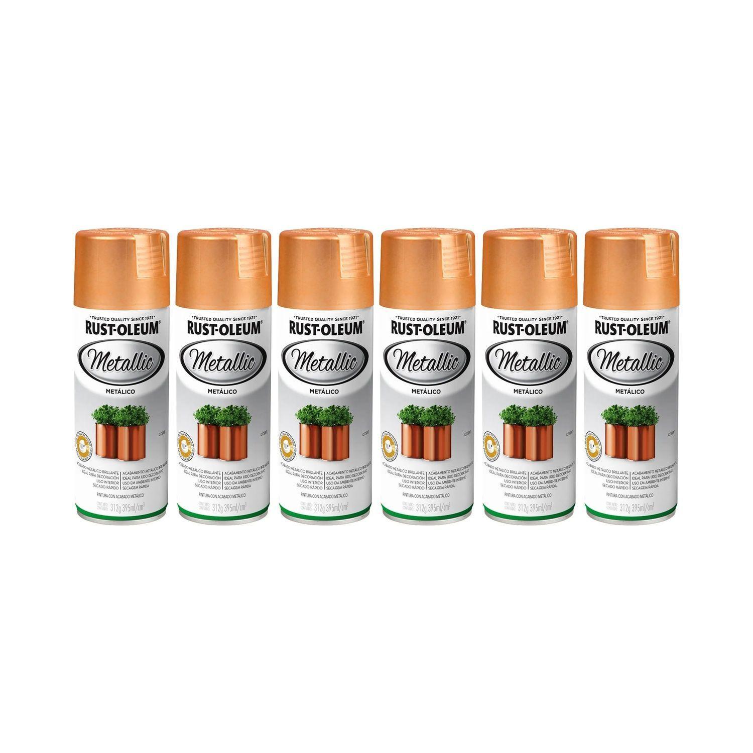 Pack 6 Unid. Pintura en Spray Acabado Special Metálico Cobre Brillante 312 g 700147-0