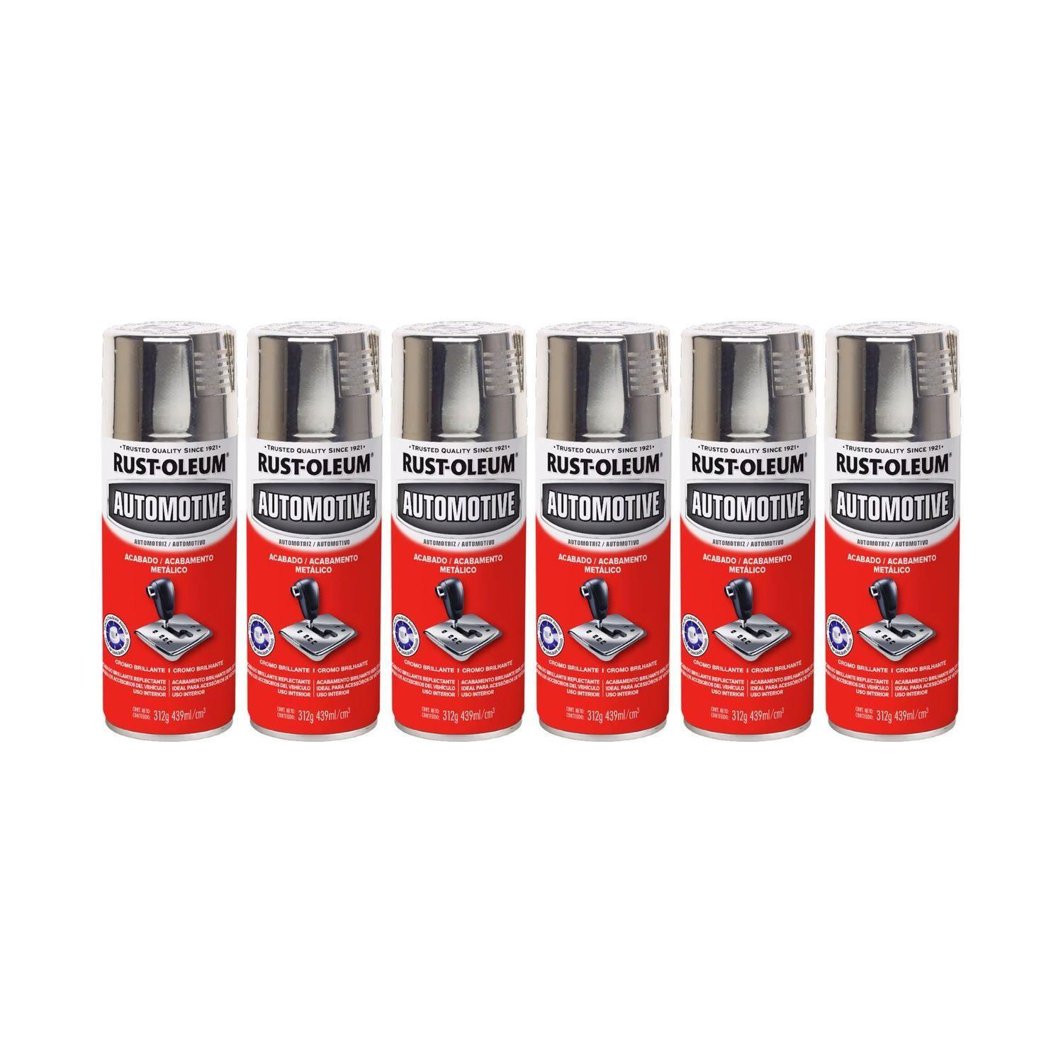 Pack 6 Unid. Pintura en Spray Automotive Acabado Metálico Cromo Brillante 340 g 700255-0