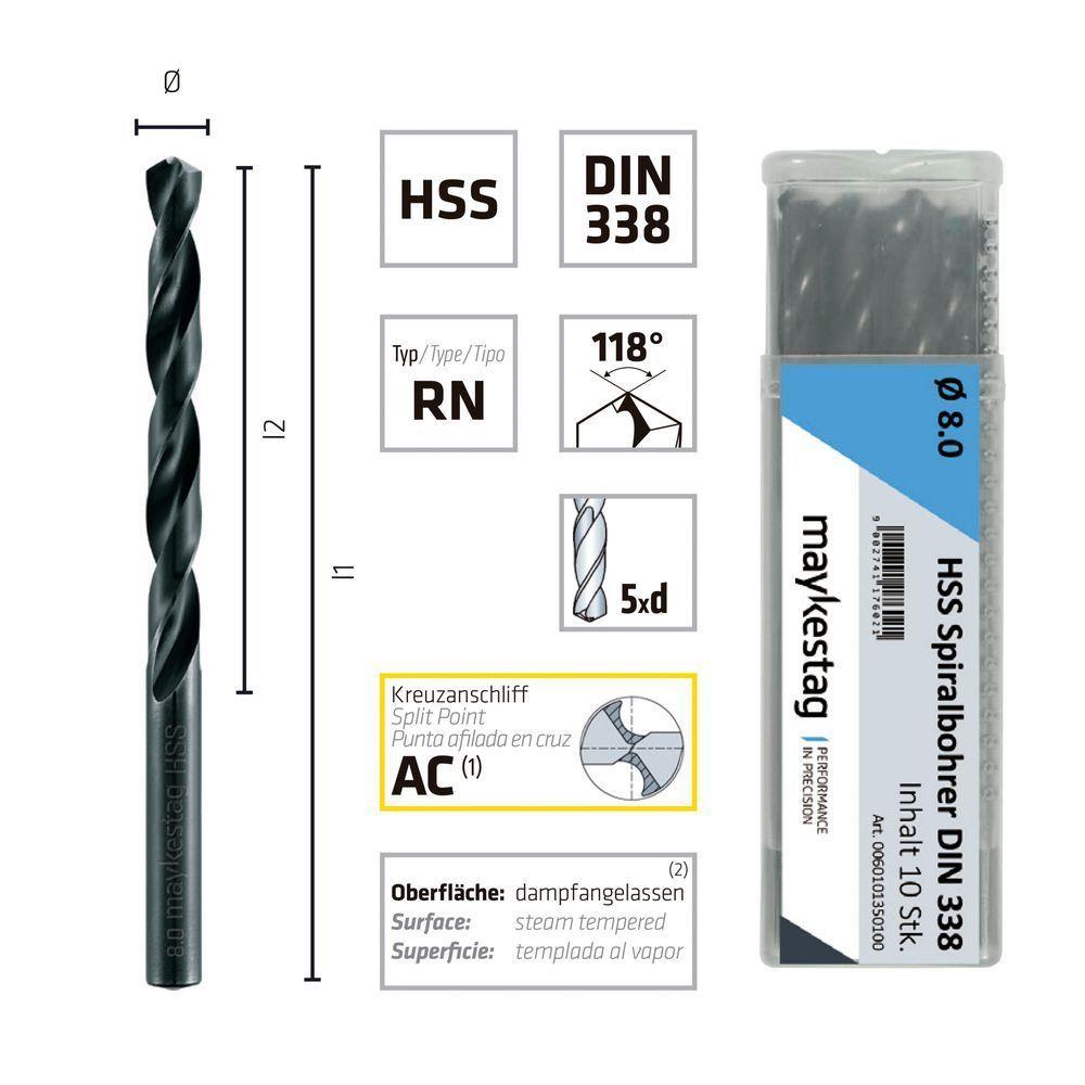 Broca Metal HSS Serie Normal 5,0 mm Art. 601 Alpen-1