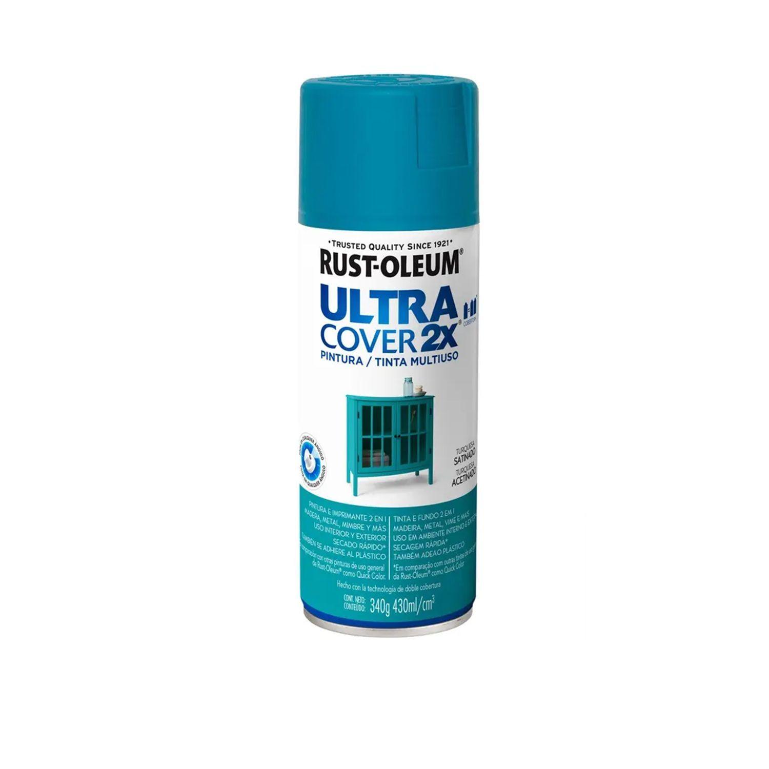 Pack 6 Unid. Pinturas en Spray Ultra Cover 2X Multiuso Turquesa Satinado 340 g 700051-1