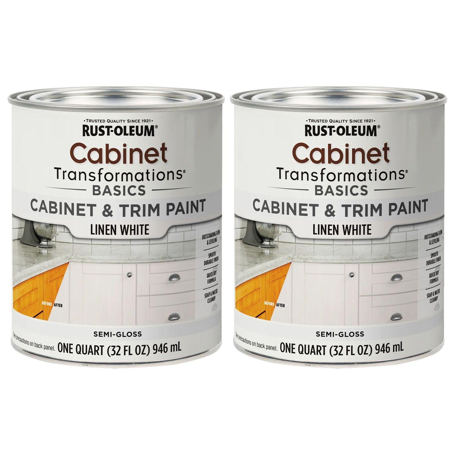 2 Pack Pintura para Muebles Blanco Lino Semi Brillante 946 ml 700273-0