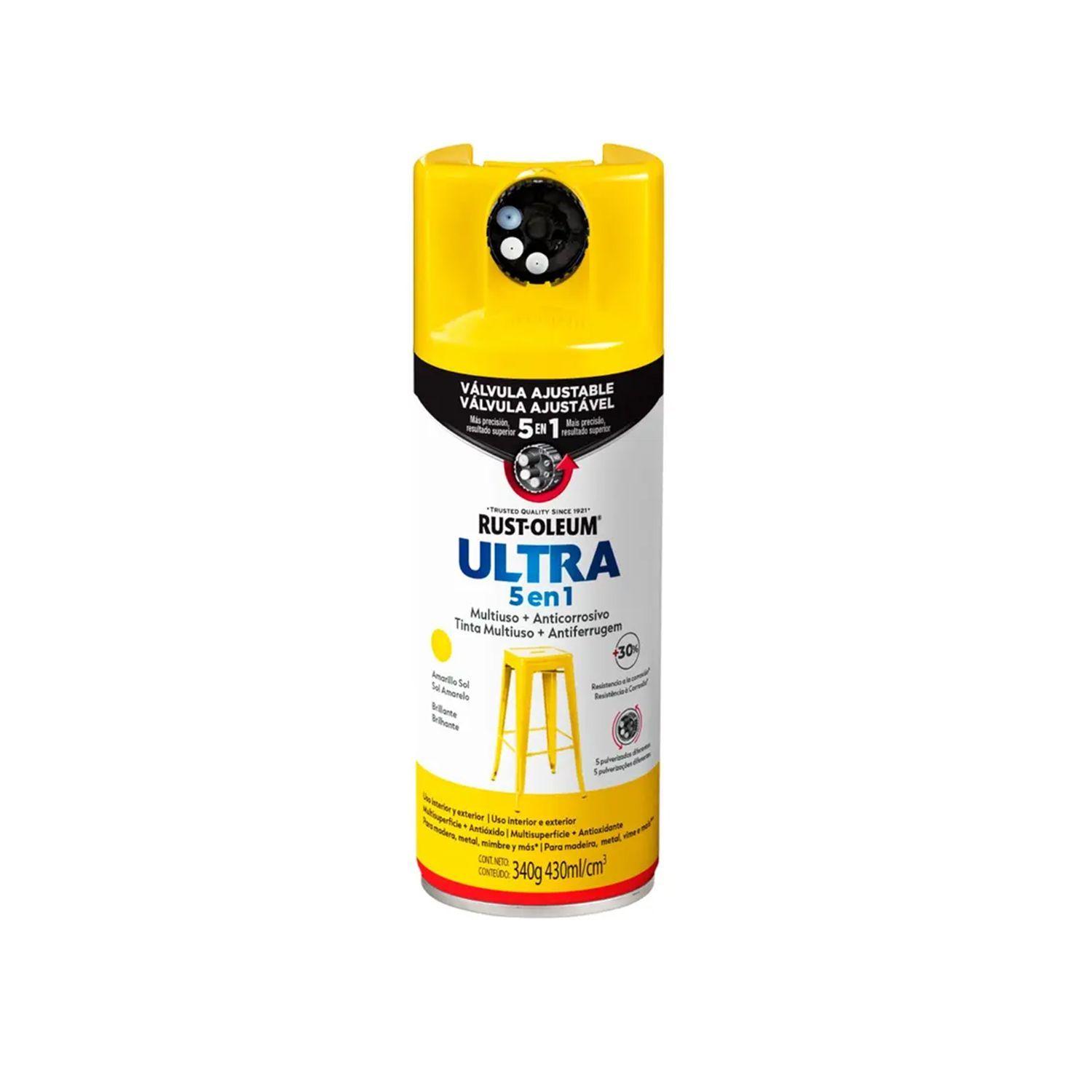 Pack 6 Unid. Pintura en Spray Ultra 5 en 1 Multisuperficie Anticorrosiva Amarillo Sol Brillante 340 g 700015-1