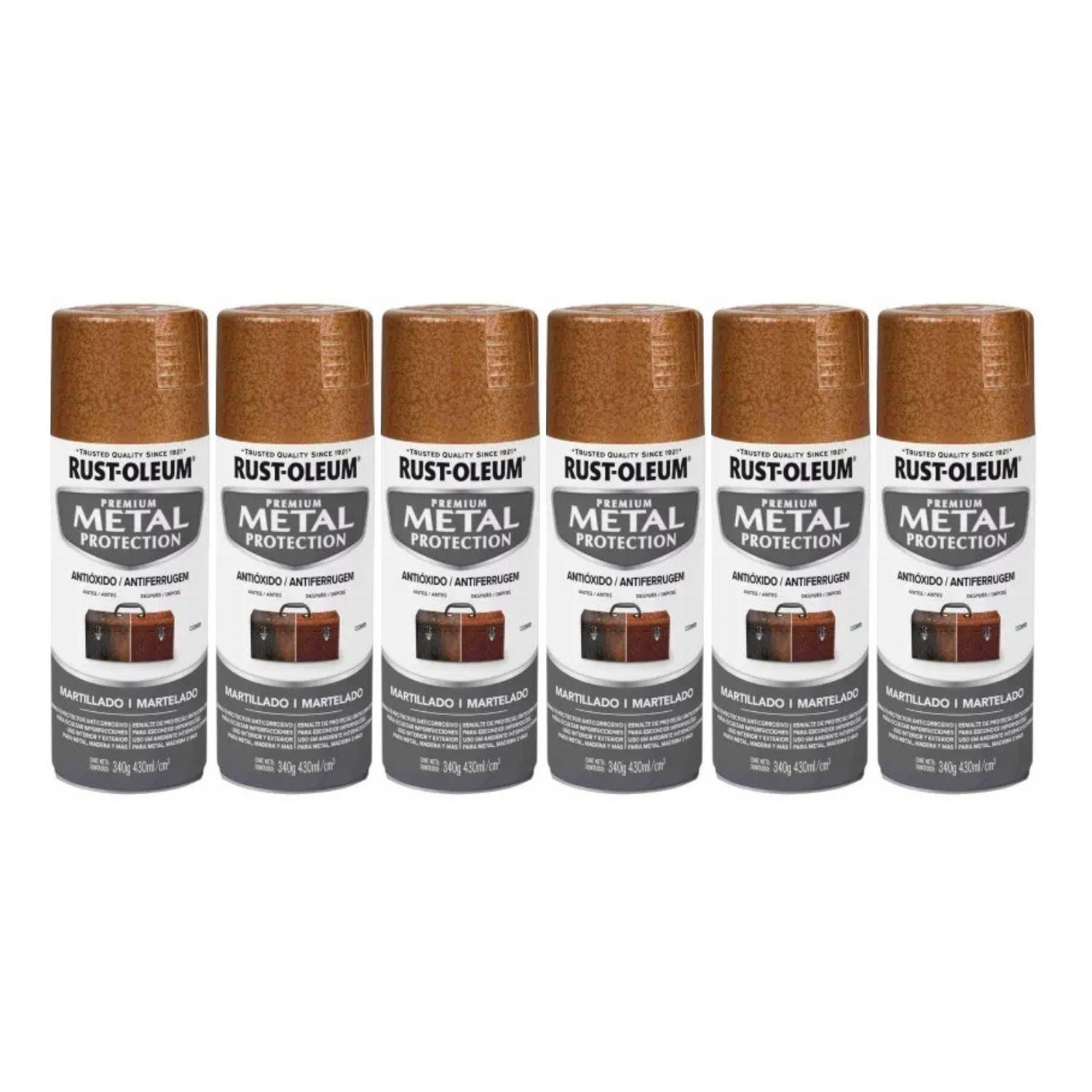 6 Pack Esmalte en Spray Metal Protection Cobre Martillado 340 g 700213-0