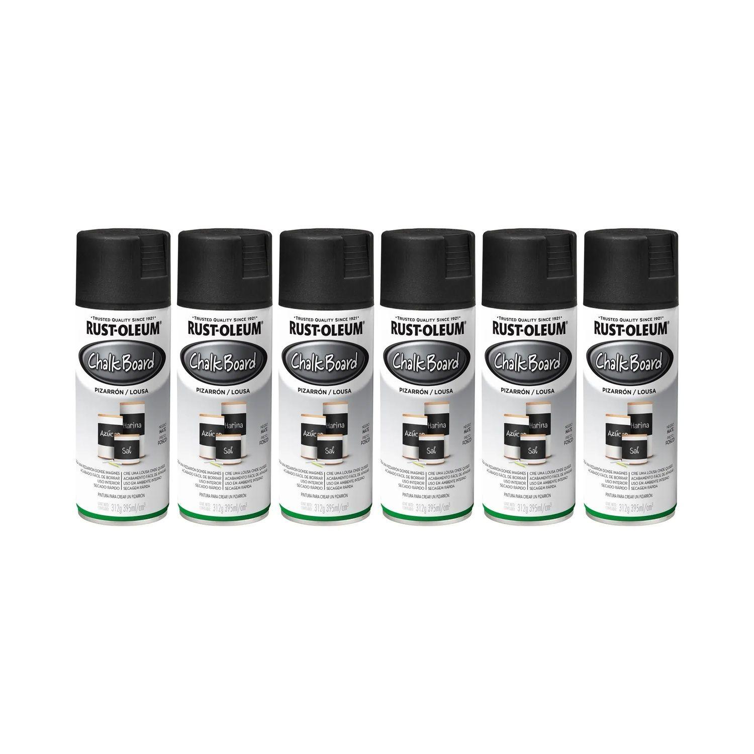 Pack 6 Unid. Pinturas en Spray Specialty ChalkBoard Pizarrón Negro Mate 312 g 700155-0