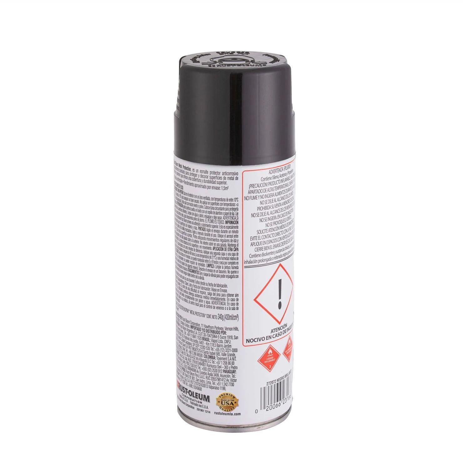 Pack 6 Unid. Pintura en Spray Metal Protection Anticorrosivo Negro Brillante 340 g 700202-2