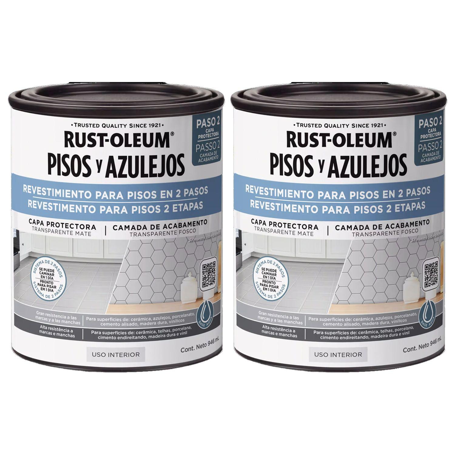 2 Pack  Protector para Pisos y Azulejos Transparente Mate 946 ml 700030-0
