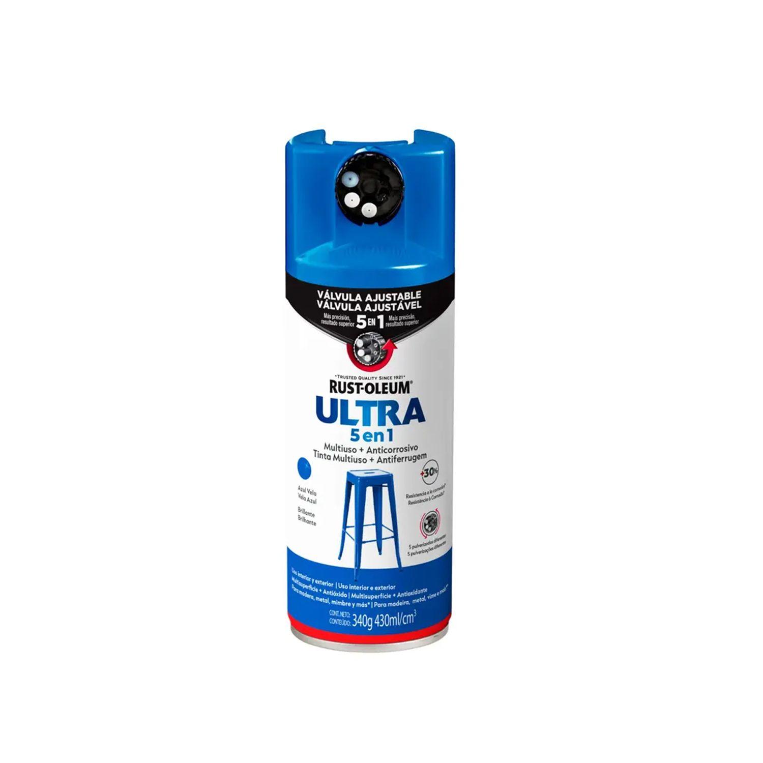 6 Pack Pintura en Spray Ultra 5 en 1 Multisuperficie Anticorrosiva Azul Vela Brillante 340 g 700013-1