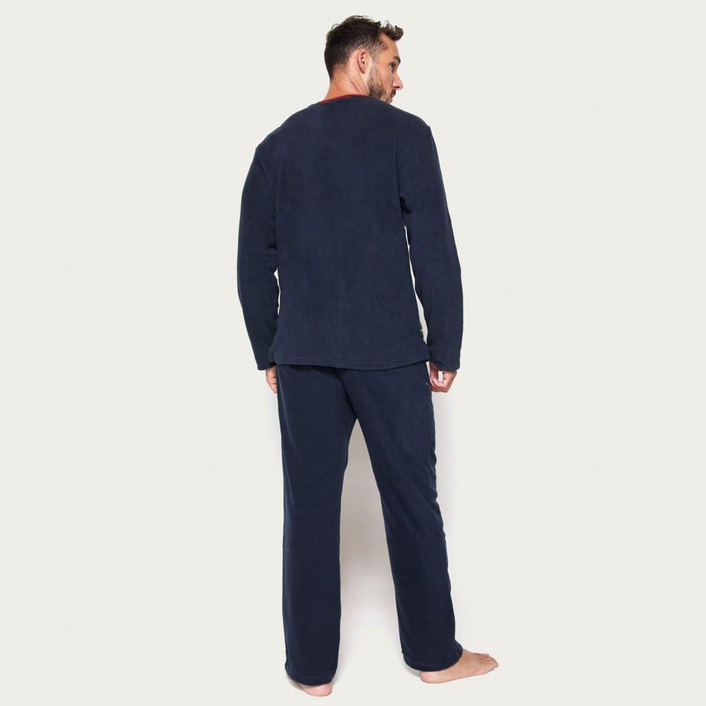 Pijama Hombre Largo Micropolar Palmers 8233AAZU-1