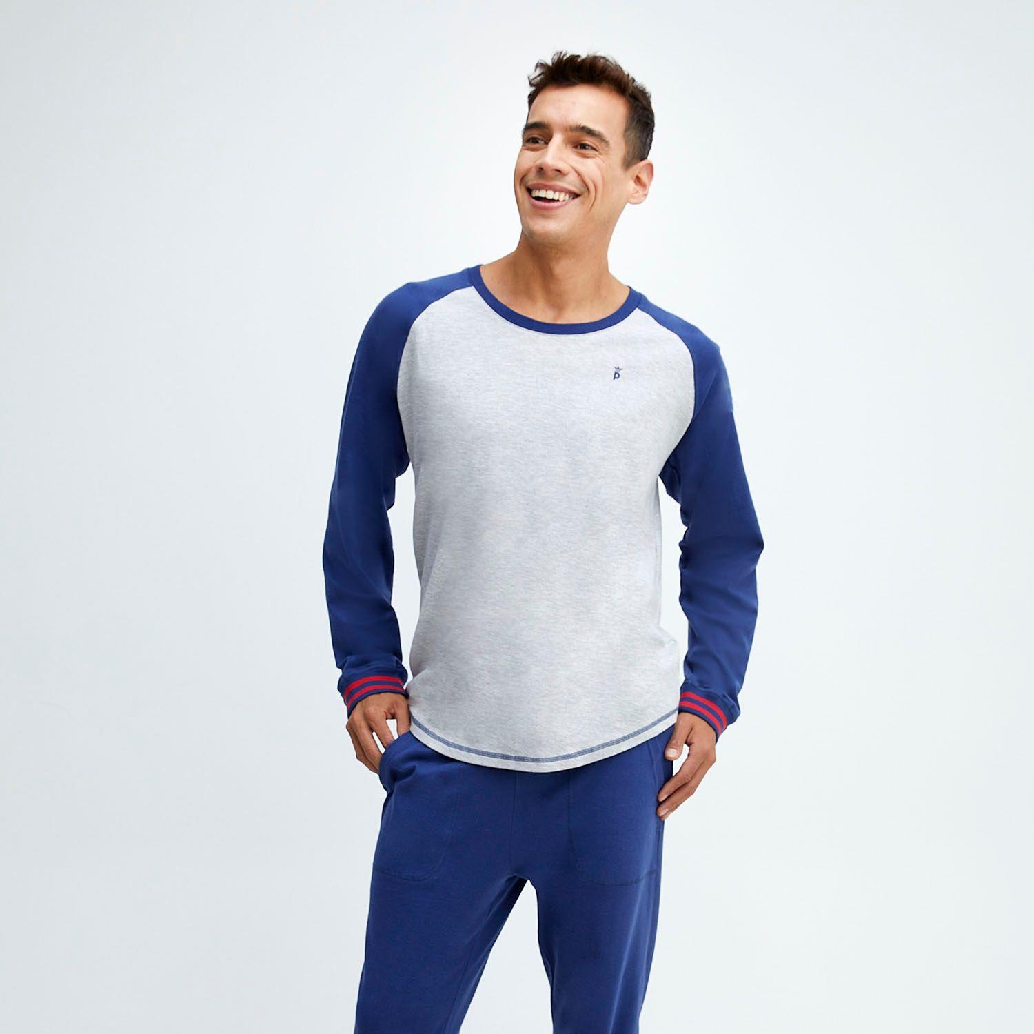 Pijama Hombre Largo Algodón Interlock Palmers 82229AZU-0