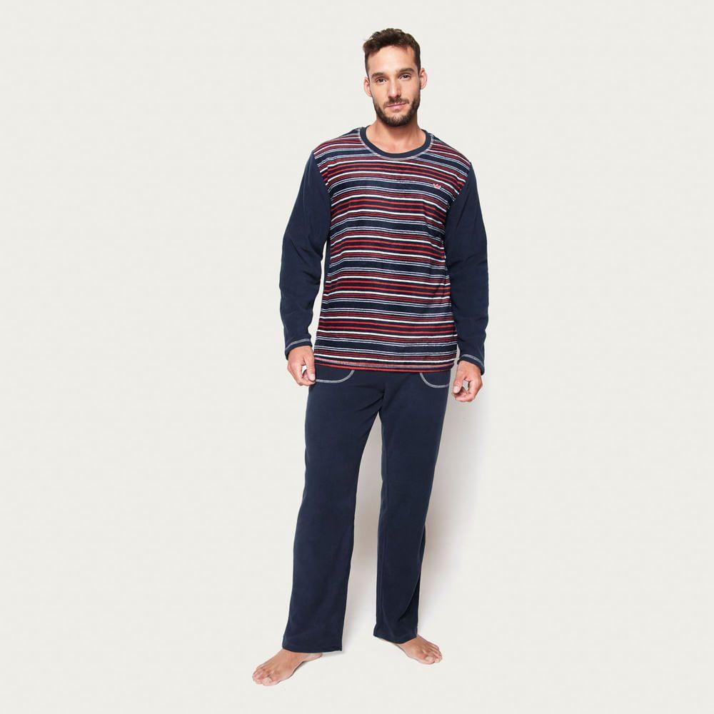 Pijama Hombre Largo Micropolar Palmers 8236BAZU-0