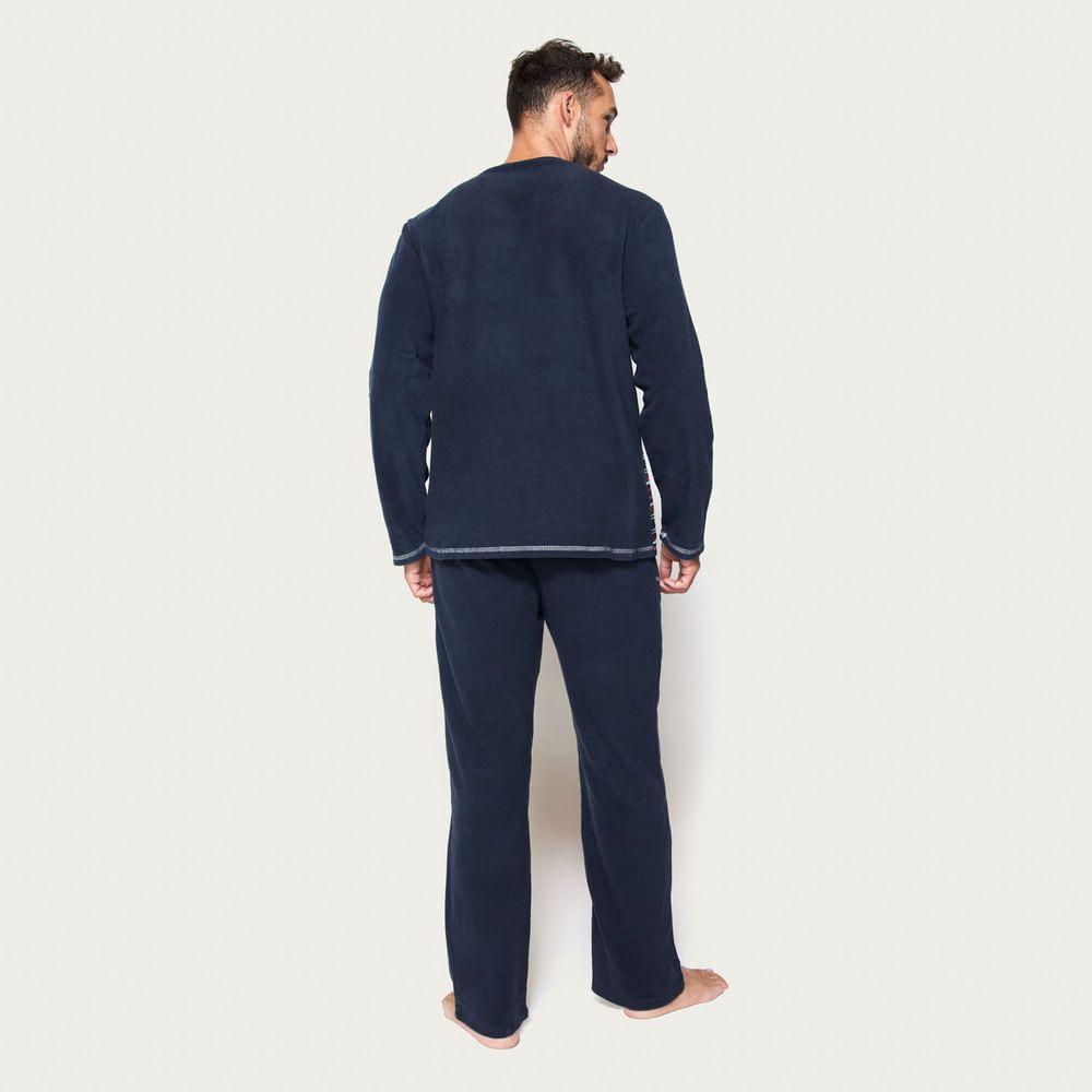 Pijama Hombre Largo Micropolar Palmers 8236BAZU-1