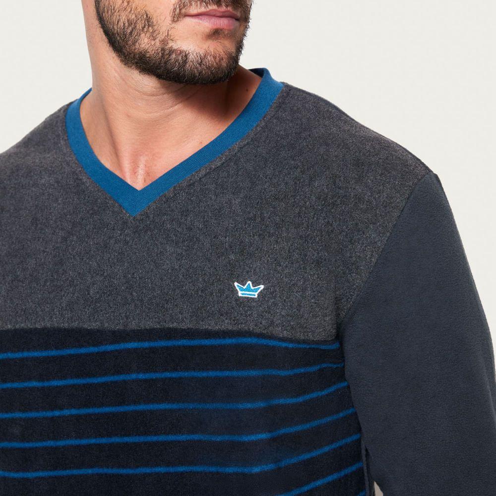 Pijama Hombre Largo Micropolar Palmers 8233BGRO-2