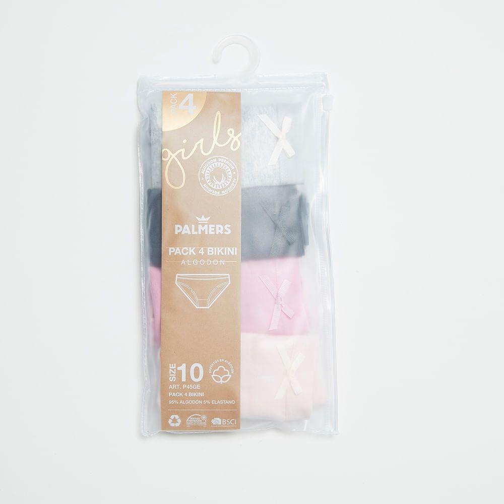 Pack X4 Bikini Algodón Niña Palmers-2