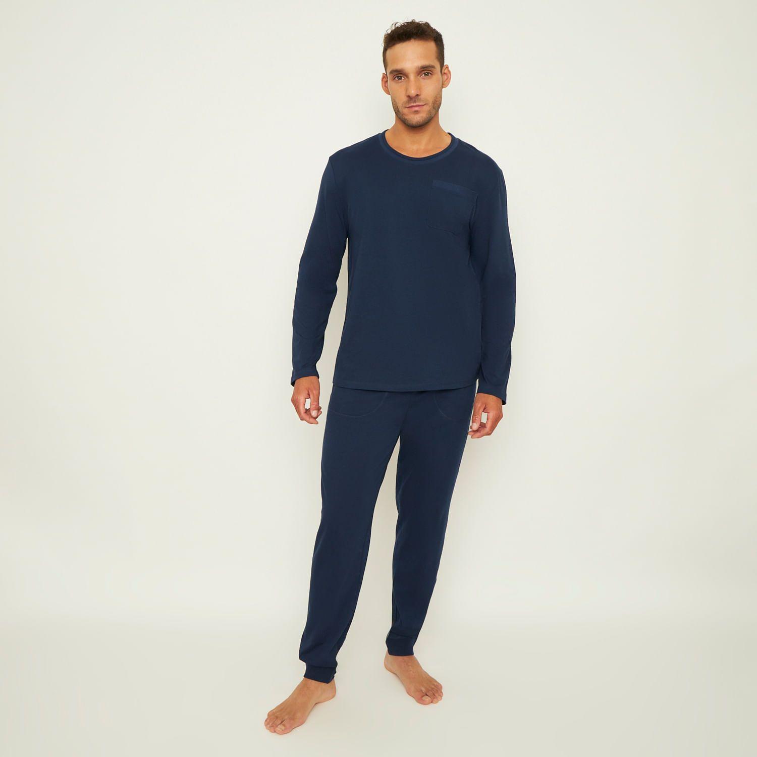 Pijama Hombre Largo Algodón Jersey Palmers 8240AAZU-0